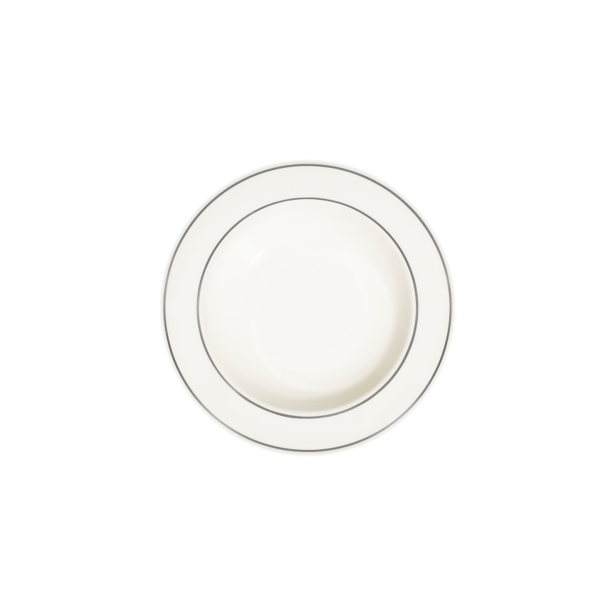 53-delers spisesæt i porcelæn – creme/sølv