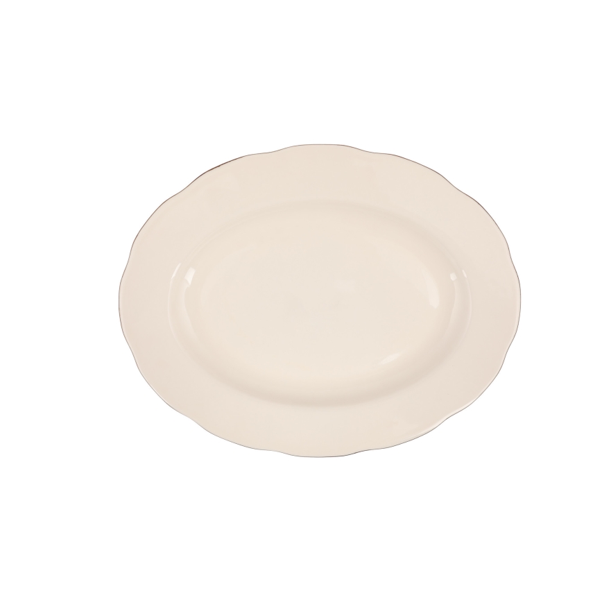 54-delt spisesæt, hvid/kobber/benporcelæn