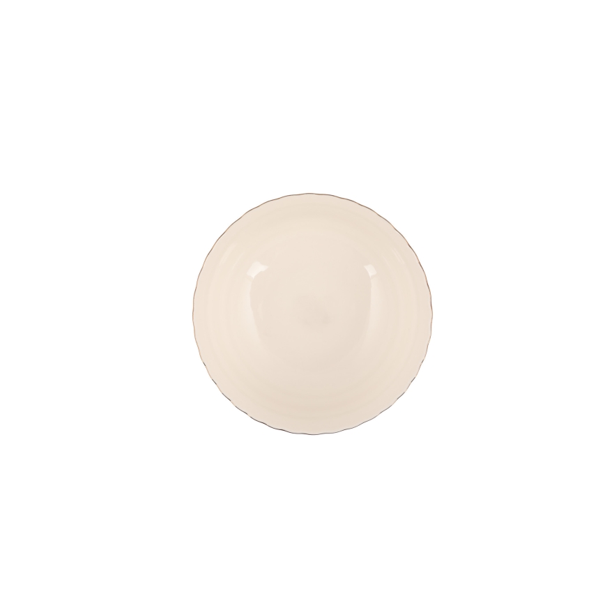 54-delt spisesæt, hvid/kobber/benporcelæn