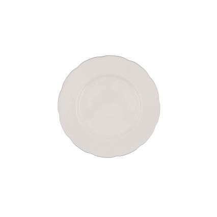 54-delt spisesæt, hvid/sølv/benporcelæn