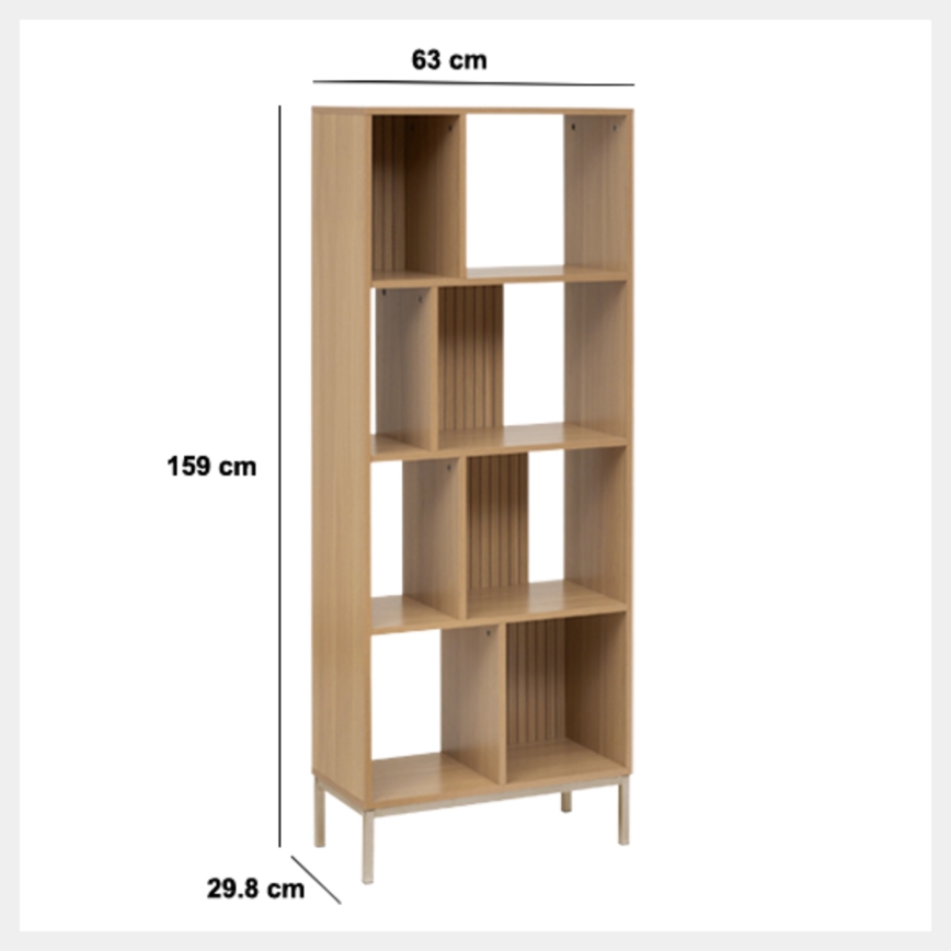 5five - Bogreol GRID 63 x 159 x 30 cm, brun