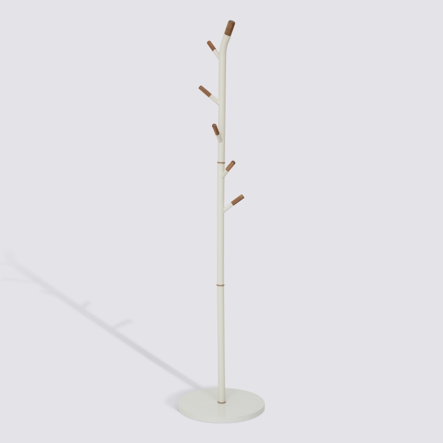 5five - Frakkestativ TALO 175,5x40 cm hvid/brun
