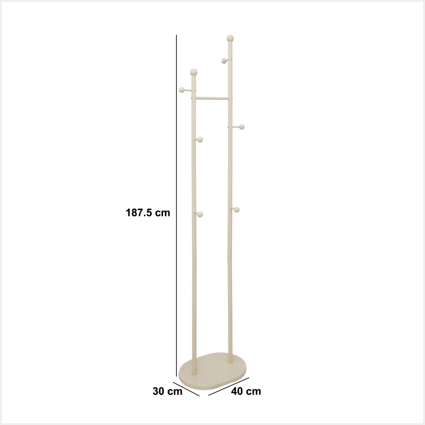 5five - Garderobestativ LENTY 188x40 cm cremefarvet