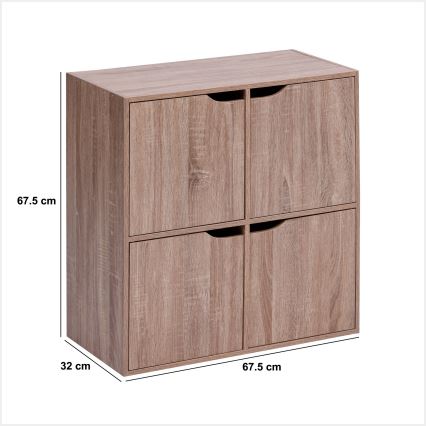5five - Kommode TIDY 68x68x32 cm brun