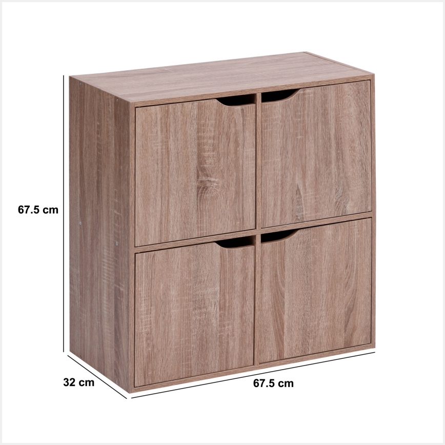 5five - Kommode TIDY 68x68x32 cm brun
