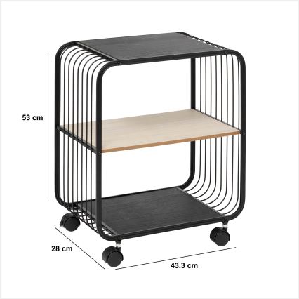 5five - Serveringsbord/mobil hylde COLGE 53x43 cm sort/beige
