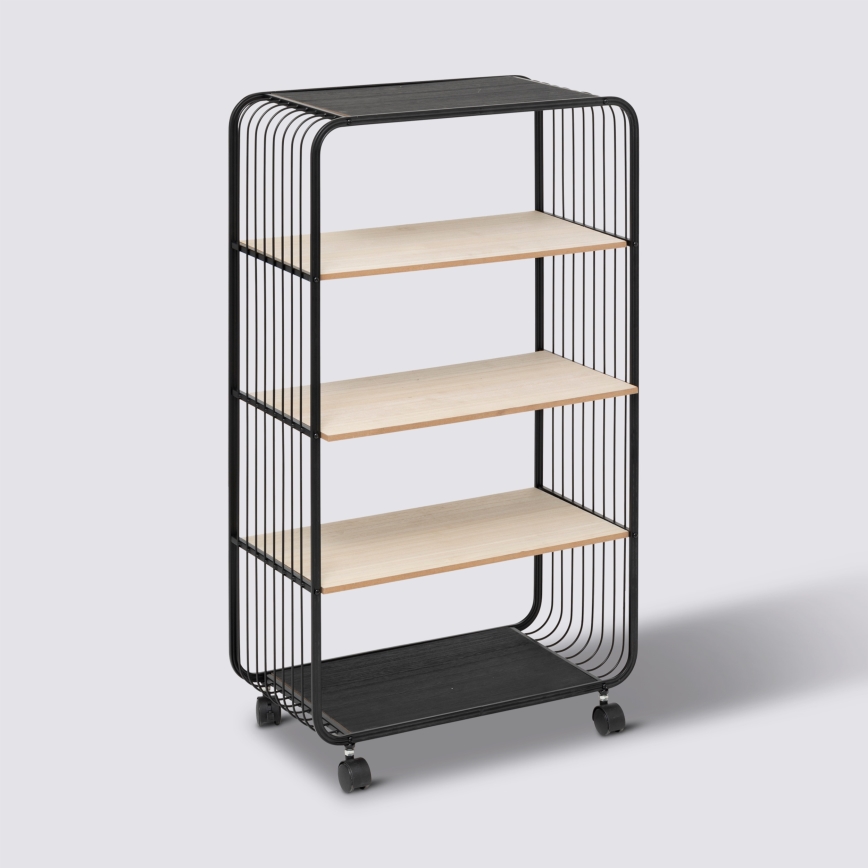 5five - Serveringsbord/mobil hylde COLGE 97x55 cm sort/beige