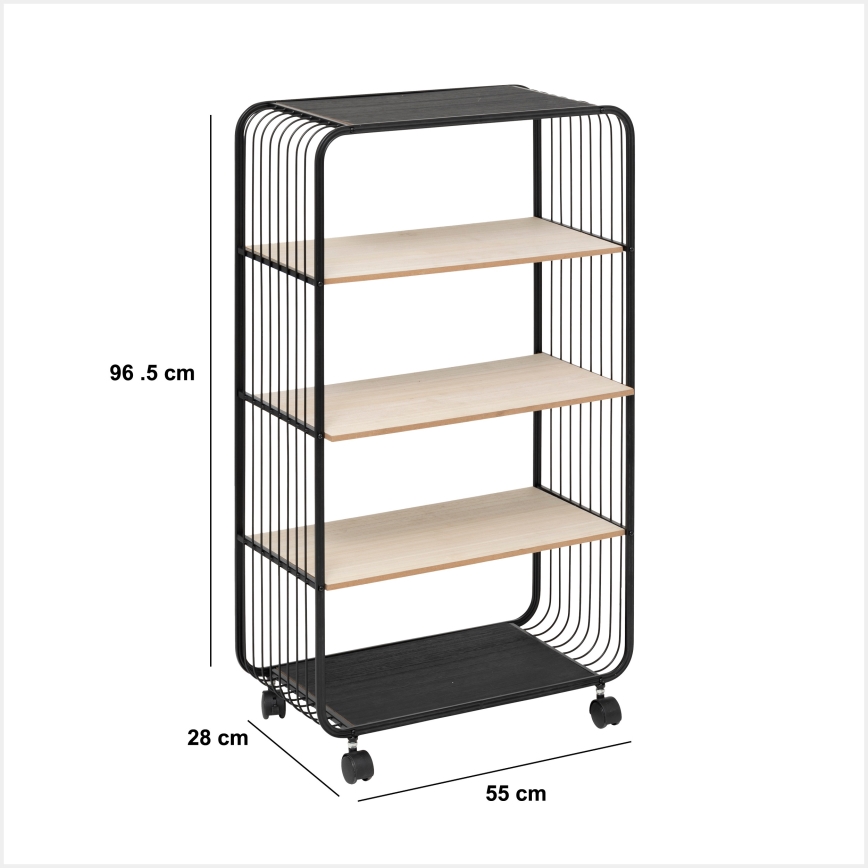 5five - Serveringsbord/mobil hylde COLGE 97x55 cm sort/beige