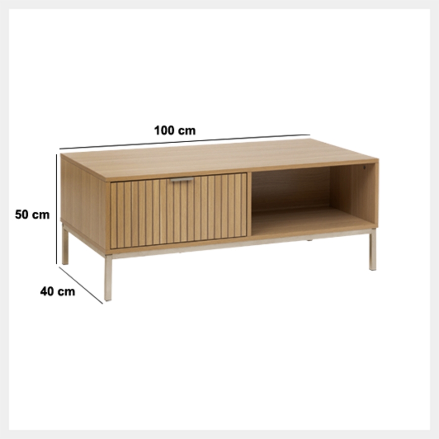 5five - Sofabord ESEN 100x40 cm brun