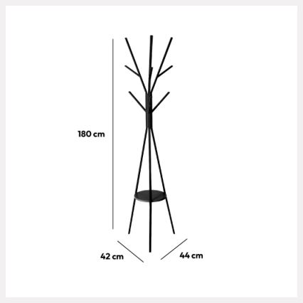 5five - Stående tøjstativ TASO 180x44 cm, sort