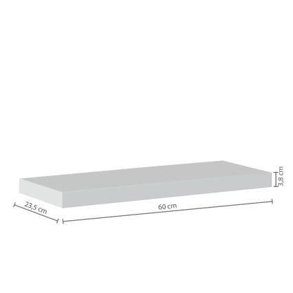 5five - Væghylde HYLE 60x24 cm hvid