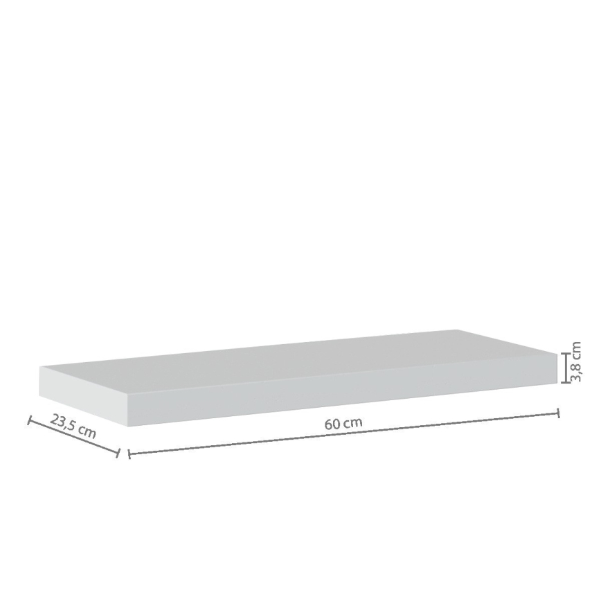 5five - Væghylde HYLE 60x24 cm hvid