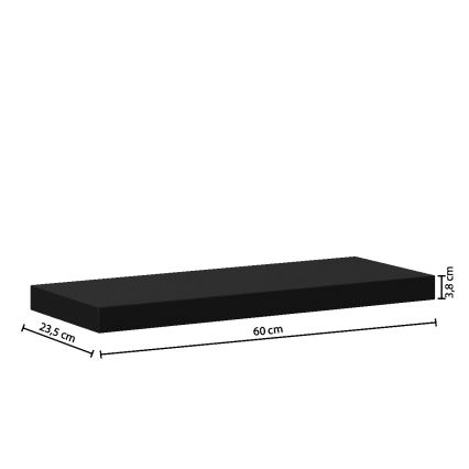 5five - Væghylde HYLE 60x24 cm sort