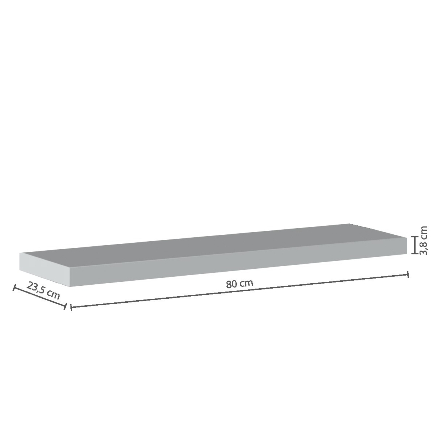 5five - Væghylde HYLE 80x24 cm hvid