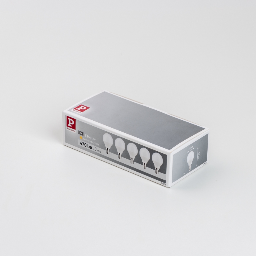 5x LED-pære P45 E14/5,5W/230V 2700K - Paulmann 28783
