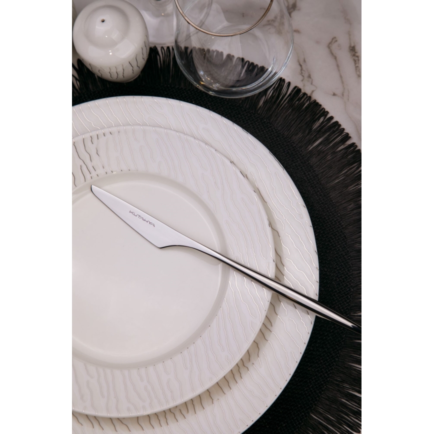 62-delt spisesæt hvid/sølv/porcelæn