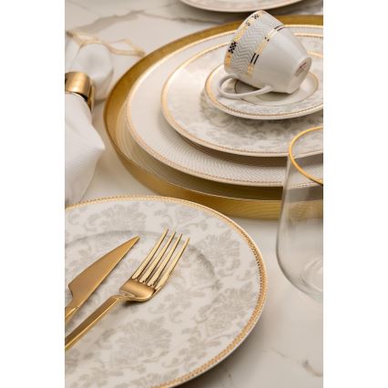 68-delt spisesæt i flerfarvet benporcelæn