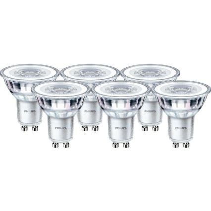 6x LED-pære Philips GU10/4,6W/230V 2700K