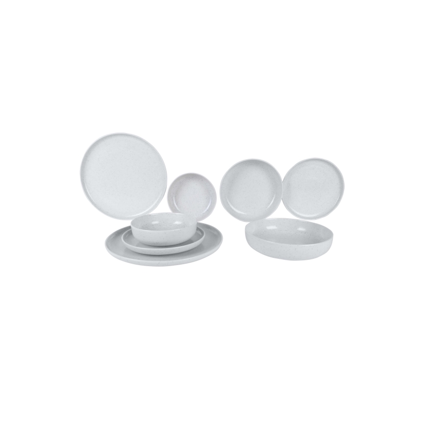 8-delt spisesæt beige/porcelæn