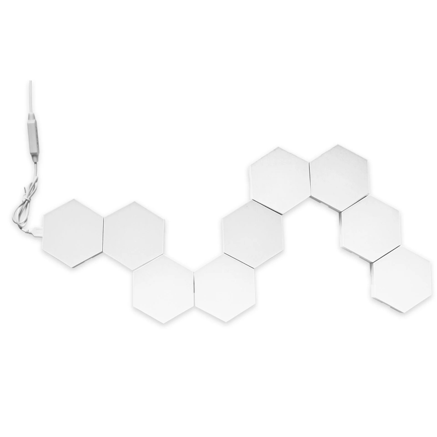 9x Dekorativ væglampe LED m. RGBW-farver dæmpbar MAYA LED/1W/230V + fjernbetjening