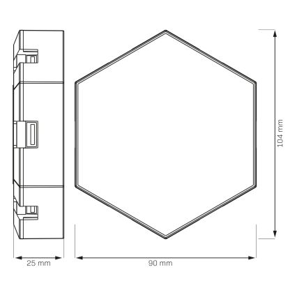 9x Dekorativ væglampe LED m. RGBW-farver dæmpbar MAYA LED/1W/230V + fjernbetjening