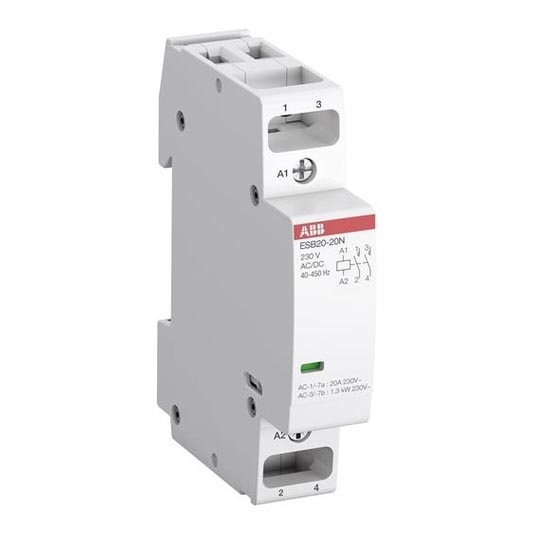 ABB 1SBE121111R0620 - 2-polet installationskontaktor ESB20-20N-06 20A 230V