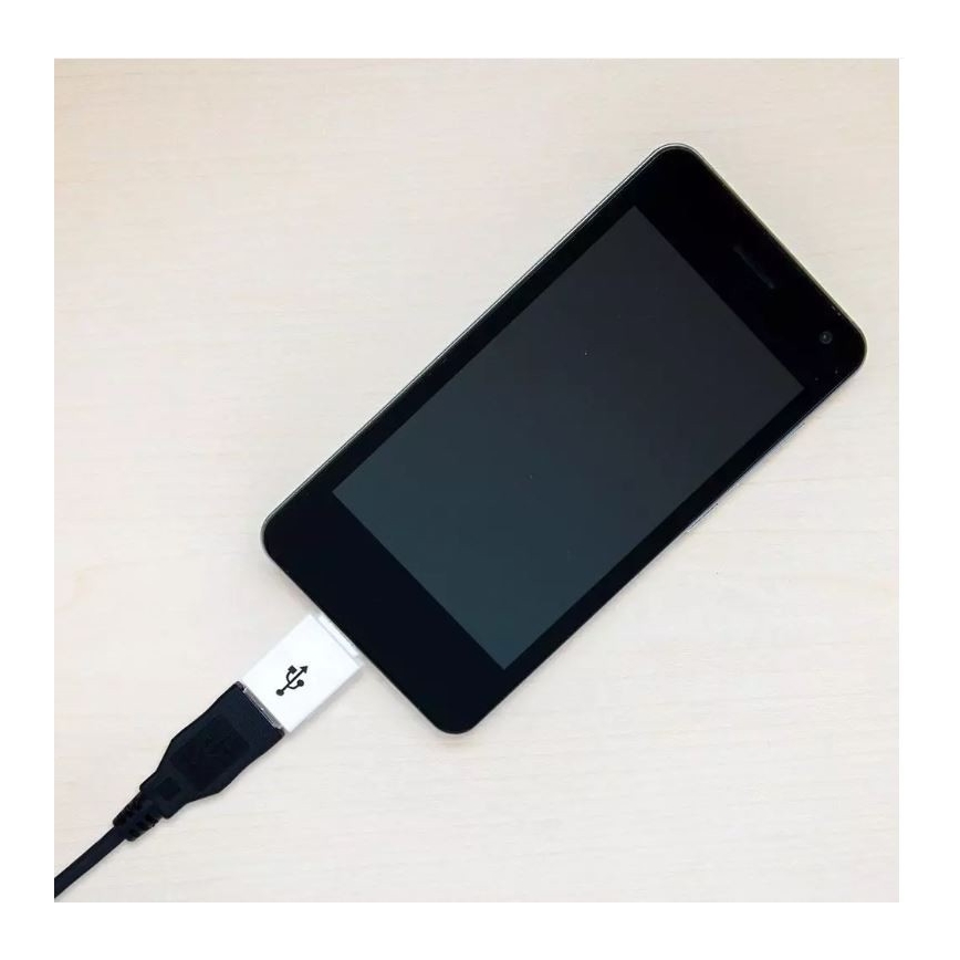 Adapter microUSB til USB-C hvid