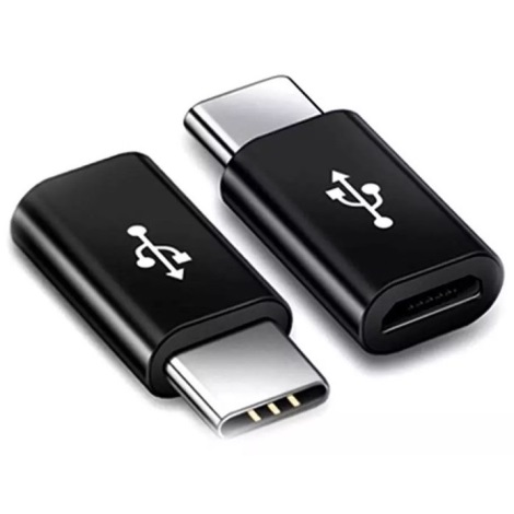 Adapter MicroUSB til USB-C sort