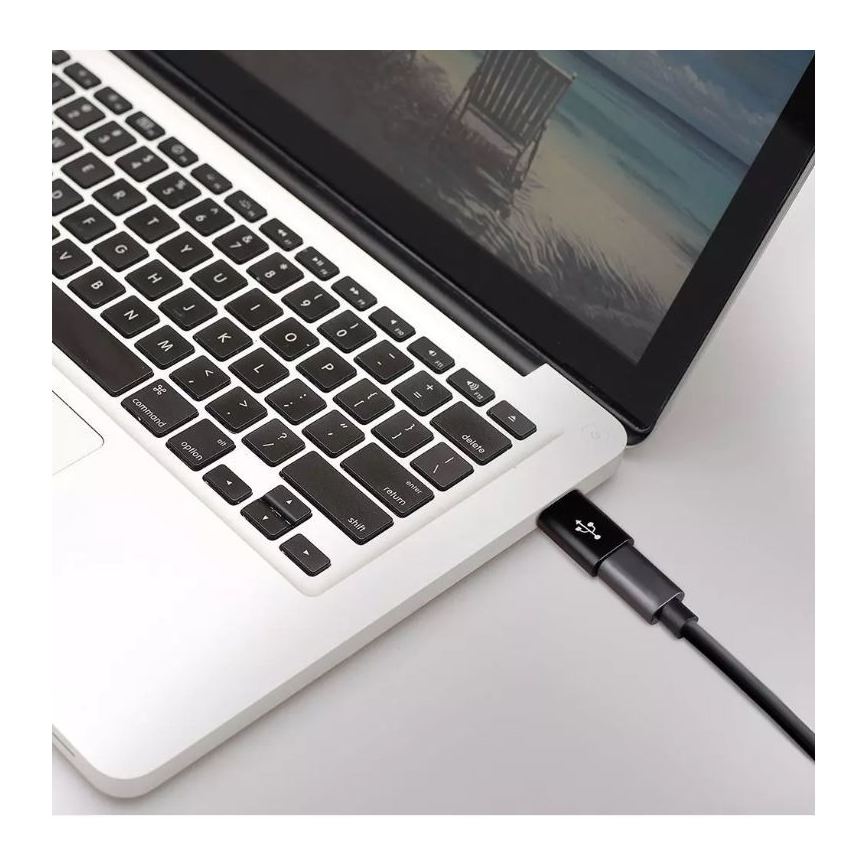 Adapter MicroUSB til USB-C sort