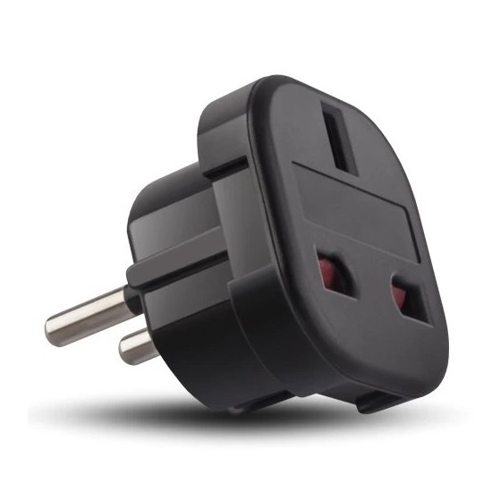 Adapter UK/EU 230V sort