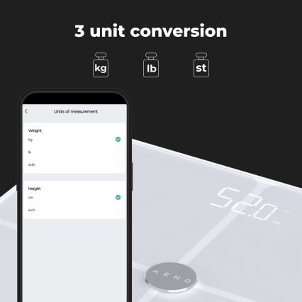 AENO - Smart-badevægt 3xAAA