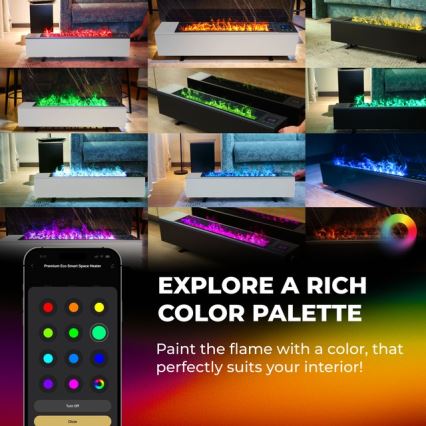 AENO - Smart elektrisk direkte elvarmer/konvektor 1000/2000W hvid