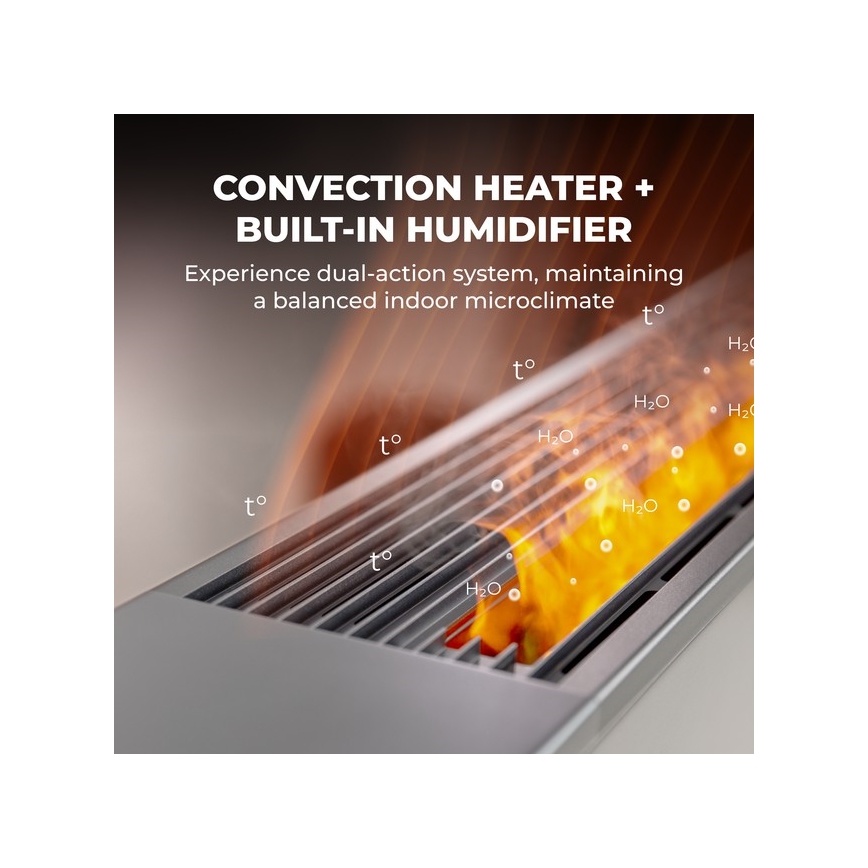 AENO - Smart elektrisk elvarmer/konvektor 1000/2000W hvid