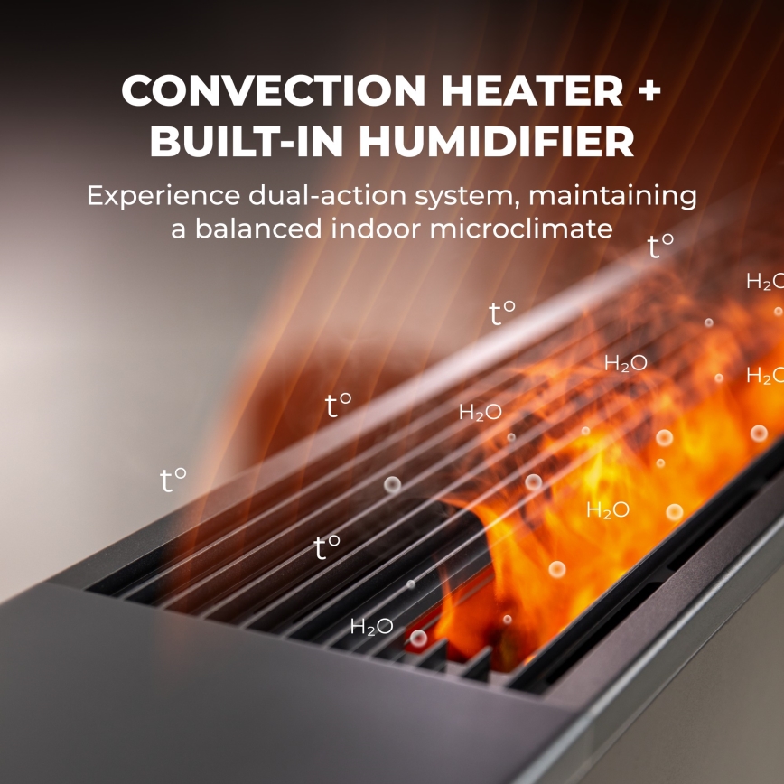 AENO - Smart elektrisk elvarmer/konvektor 1000/2000W sort