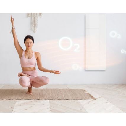 AENO - Smart elektrisk infrarødt varmepanel 700W timer/termostat IP44 Wi-fi hvid