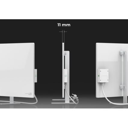 AENO - Smart elektrisk infrarødt varmepanel 700W timer/termostat IP44 Wi-fi hvid