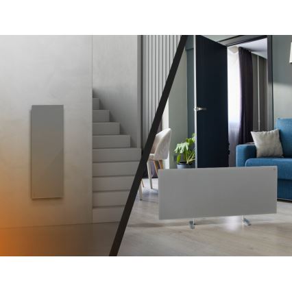 AENO - Smart elektrisk infrarødt panel med LED-lys display 700W timer/termostat IP44 Wi-fi grå