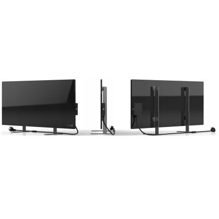 AENO - Smart elektrisk infrarødt panel med LED-lys display 700W timer/termostat IP44 Wi-fi sort
