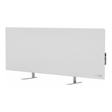 AENO - Smart elektrisk infrarødt panel med LED-display, 700 W, timer og termostat, IP44, Wi‑Fi, hvid