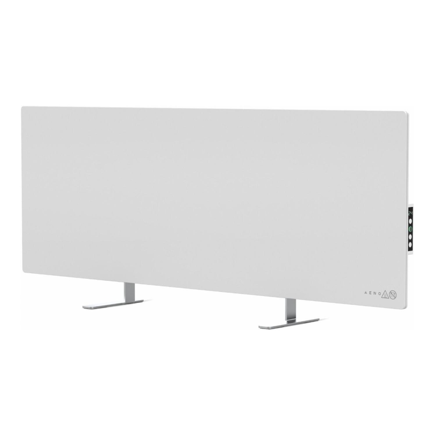 AENO - Smart elektrisk infrarødt panel med LED-lys display 700W timer/termostat IP44 Wi-fi hvid