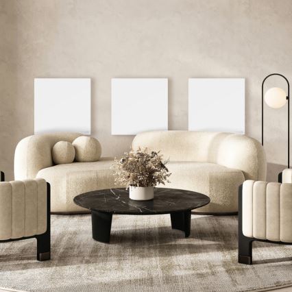 AENO - Smart elektrisk infrarødt varmepanel 500 W, timer/termostat, Wi-Fi, hvid