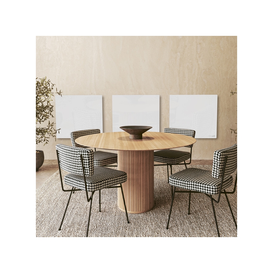 AENO - Smart elektrisk infrarødt varmepanel 500W med timer og termostat, Wi-Fi, hvid