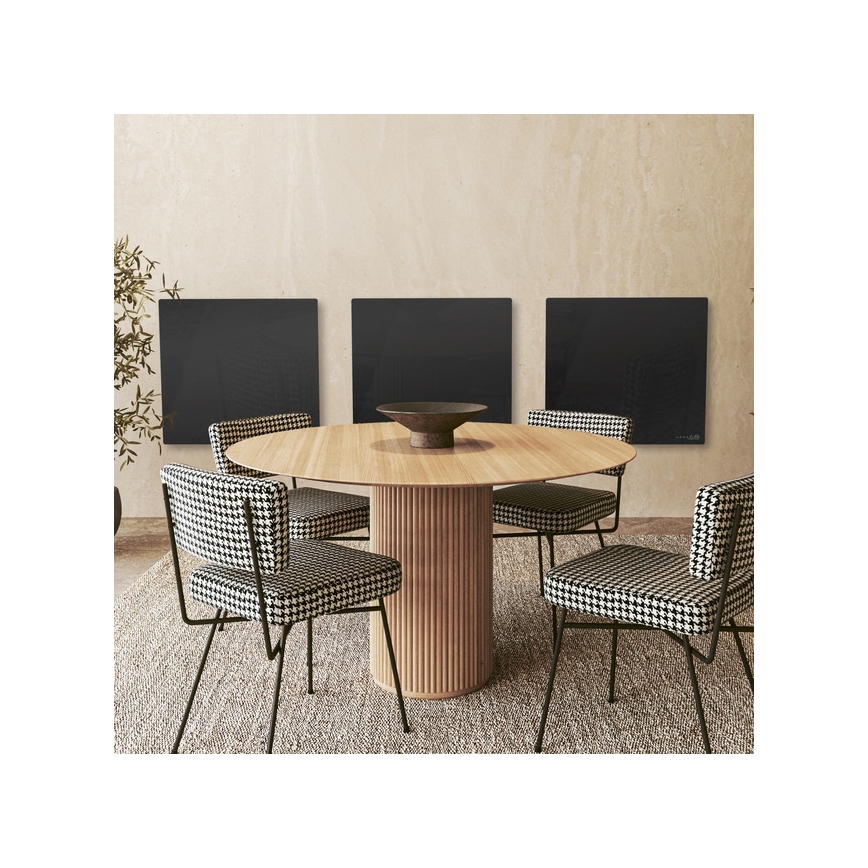 AENO - Smart elektrisk infrarødt varmepanel 500W timer/termostat Wi-Fi sort