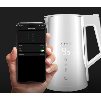 AENO - Smart hurtig elkedel med LED-display 1,7 l 2200W/230V hvid