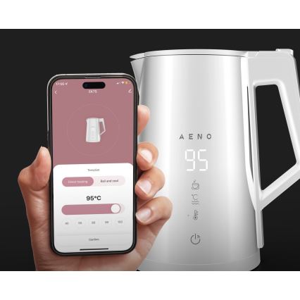 AENO - Smart hurtig elkedel med LED-display 1,7 l 2200W/230V hvid