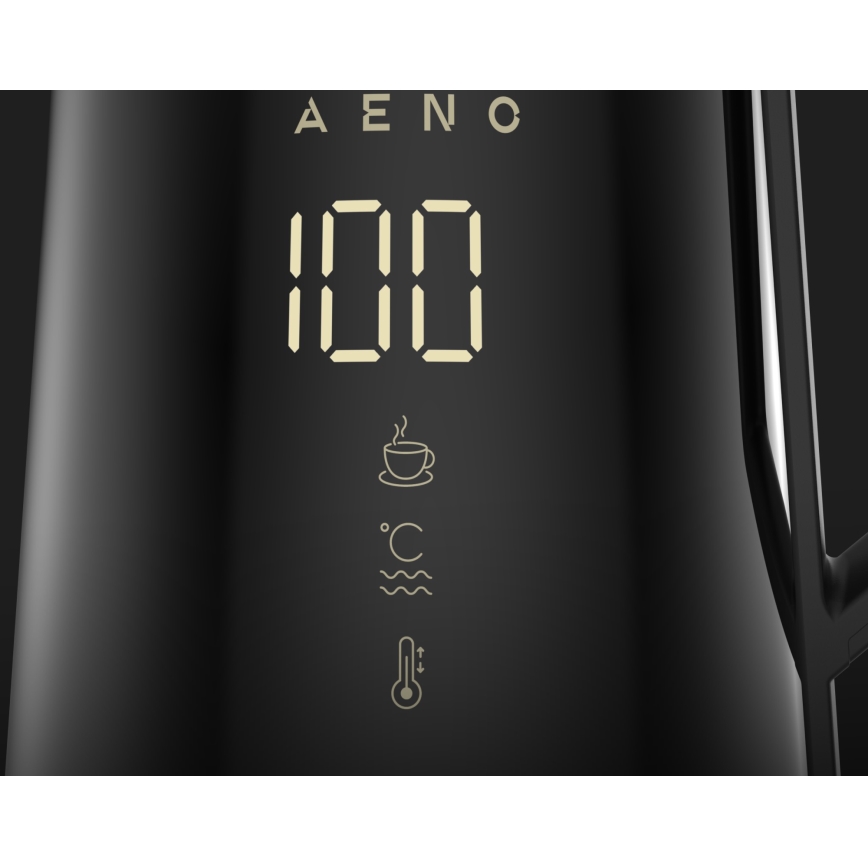AENO - Smart-kedel med LED-lys display 1,7 l 2200W/230V sort
