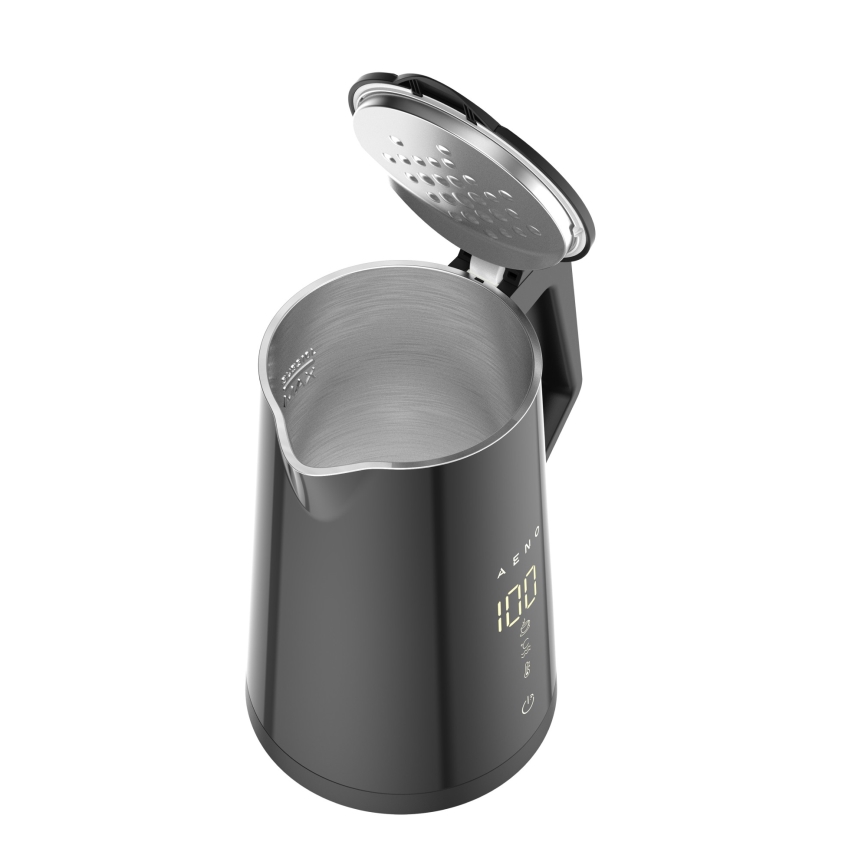 AENO - Smart-kedel med LED-lys display 1,7 l 2200W/230V sort