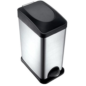 Affaldsspand 15 l sort/rostfrit stål