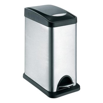Affaldsspand 8 l sort/rostfrit stål