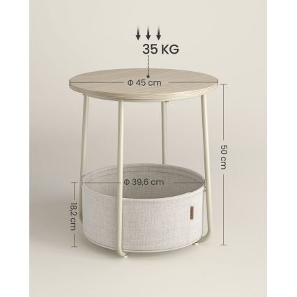 Afsætningsbord NOIRA creme/hvid